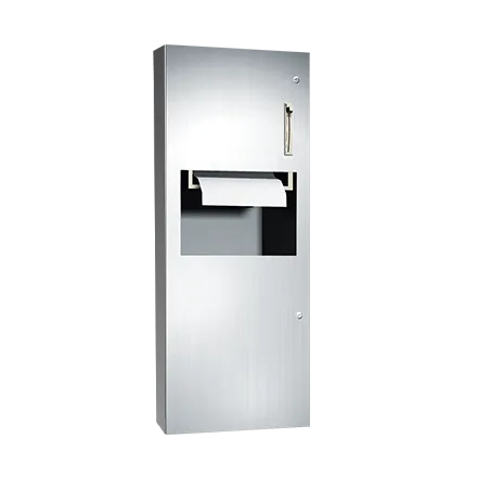 ASI 64696-6 Simplicity™ Roll Towel Dispenser & Waste Receptacle, Semi-Recessed