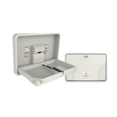 ASI 9014 Baby Changing Station, Horizontal, Plastic, Surface Mounted