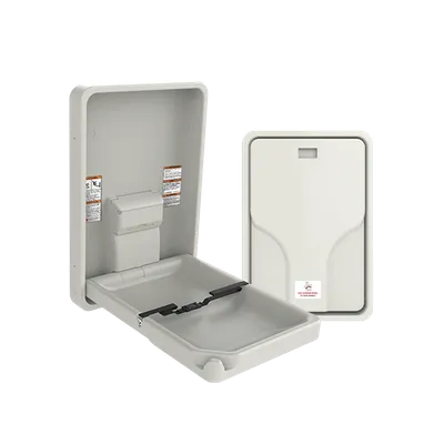 ASI 9015 Baby Changing Station, Vertical, Plastic, Surface Mounted