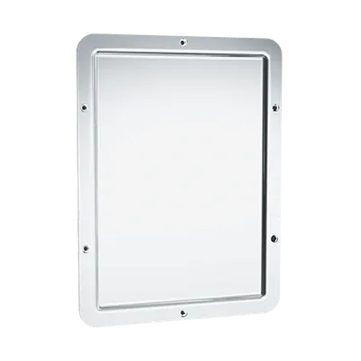 ASI 107-14 Mirror, 20 Ga. #8 Mirror Polished Stainless Steel, Front Mount, 12” x 16”