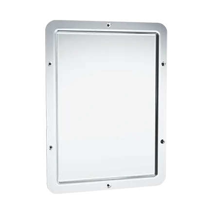 ASI 107-14 Mirror, 20 Ga. #8 Mirror Polished Stainless Steel, Front Mount, 12” x 16”