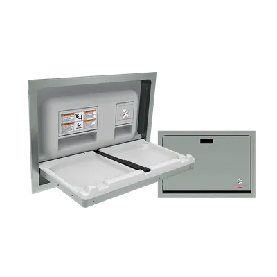 ASI 9013 Baby Changing Station, Heavy-Duty Stainless Steel, Recessed