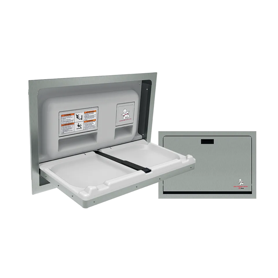 ASI 9013 Baby Changing Station, Heavy-Duty Stainless Steel, Recessed