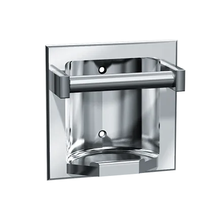 ASI 7410-SD Satin Finish Recessed Soap Dish & Bar