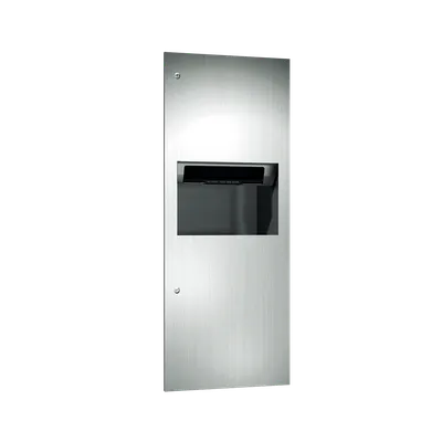 ASI 64696A Simplicity™ Automatic Roll Paper Towel Dispenser & Waste Receptacle, Battery Operated, Recessed
