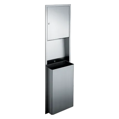 ASI 0469 Traditional™ Paper Towel Dispenser & Waste Receptacle, Recessed