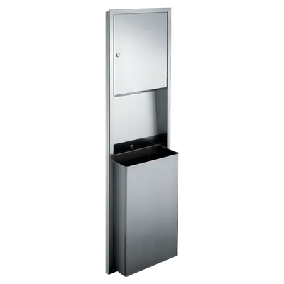 ASI 0469-2 Traditional™ Paper Towel Dispenser & Waste Receptacle, Semi-Recessed