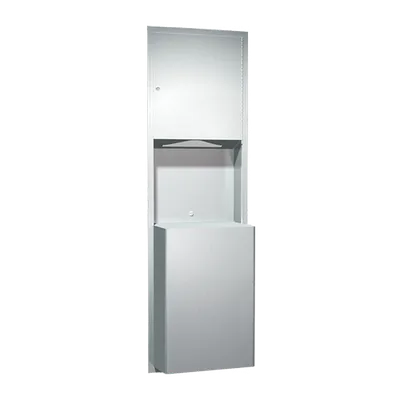 ASI 0469-BL Traditional™ Paper Towel Dispenser & Waste Receptacle, 18 gallon