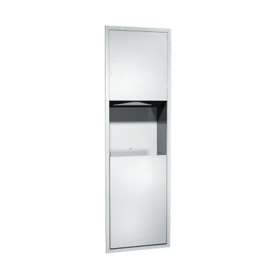 ASI 04697 Traditional™ Paper Towel Dispenser & Waste Receptacle, Recessed