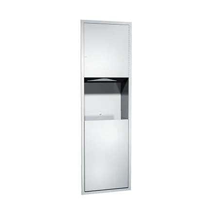 ASI 04697 Traditional™ Paper Towel Dispenser & Waste Receptacle, Recessed