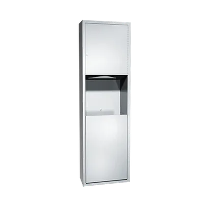 ASI 04697-4 Traditional™ Paper Towel Dispenser & Waste Receptacle, Semi-Recessed