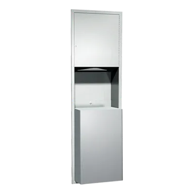 ASI 04697-BL Traditional™ Paper Towel Dispenser & Waste Receptacle, Recessed, 18 gal.