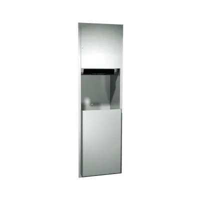 ASI 04692A Traditional™ Automatic Roll Paper Towel Dispenser & Waste Receptacle, Battery Operated, Recessed