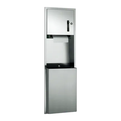 ASI 04692 Traditional™ Roll Paper Towel Dispenser & Waste Receptacle, Recessed
