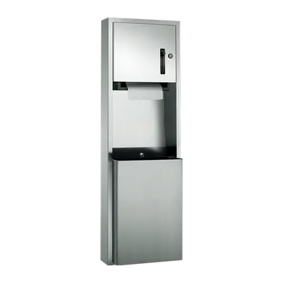 ASI 04692-9 Traditional™ Roll Paper Towel Dispenser & Waste Receptacle, Surface Mounted