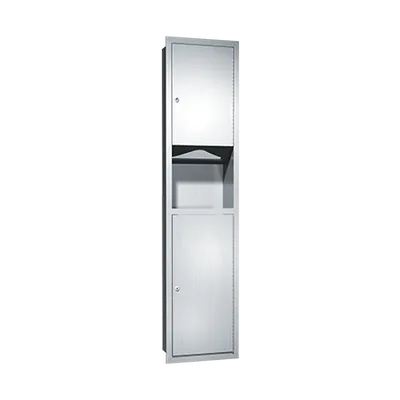 ASI 0467 Traditional™ Paper Towel Dispenser & Waste Receptacle, Recessed