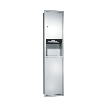 ASI 0467 Traditional™ Paper Towel Dispenser & Waste Receptacle, Recessed