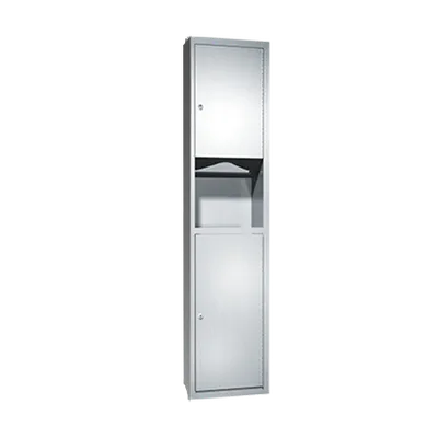 ASI 0467-2 Traditional™ Paper Towel Dispenser & Waste Receptacle, Semi-Recessed