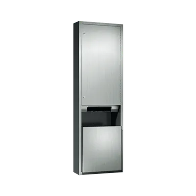 ASI 046921A-9 Traditional™ Automatic Roll Paper Towel Dispenser & Waste Receptacle, Battery Operated, Surface Mounted