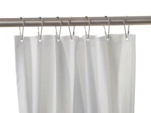 Bobrick 204-3 Shower Curtain, Opaque Matte White Vinyl, 70" Wide
