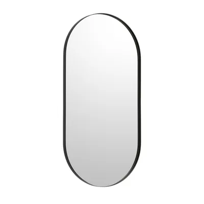 Bobrick B-105 2448.MBLK Pill Shaped Mirror, 24" W x 48" H