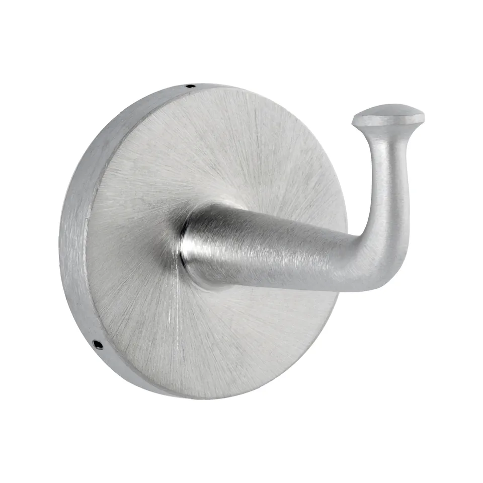 Bobrick B-2116 Surface-Mounted Heavy-Duty Clothes Hook, Concealed Mounting, Satin Nickel-Plated