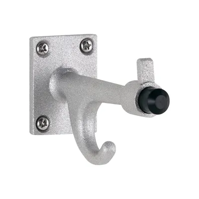 Bobrick B-212 Surface-Mounted Clothes Hook with Bumper, Matte Aluminum
