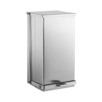 Bobrick B-221216 Floor-Standing Foot-Operated Waste Receptacle, Satin Finish, 12-Gallon