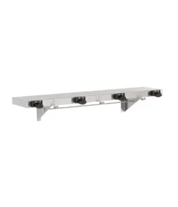 Bobrick B-224 x 36 Surface-Mounted Utility Shelf / Mop Holders / Rag Hooks, Satin Finish