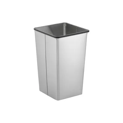 Bobrick B-2260 Floor-Standing Waste Receptacle, Open Top, Satin Finish, 13-Gallon