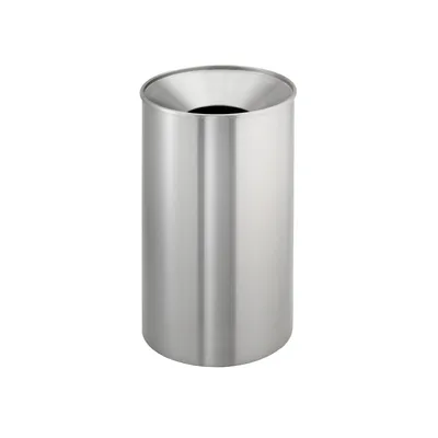 Bobrick B-2400 Floor-Standing Waste Receptacle, Funnel Top, Satin Finish, 33-Gallon