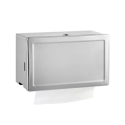 Bobrick B-263 Surface-Mounted Paper Towel Dispenser, Satin Finish, 400 Single-Fold Towels