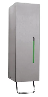 Bobrick B-26637 Surface-Mounted Manual Foam Soap Dispenser, Satin Finish, 34-fl oz.