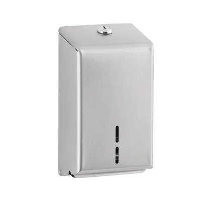 Bobrick B-272 Surface-Mounted Folded Toilet Tissue Dispenser, Satin Finish, 3" Depth