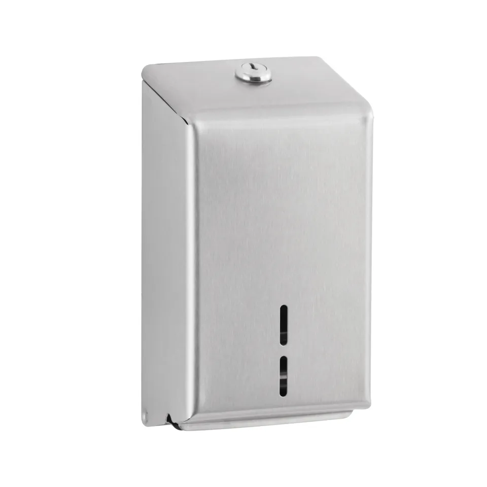 Bobrick B-272 Surface-Mounted Folded Toilet Tissue Dispenser, Satin Finish, 3" Depth