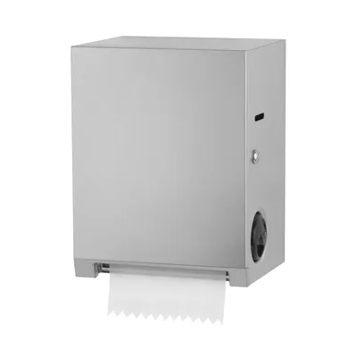 Bobrick B-2860 Surface-Mounted Manual Pull Roll Paper Towel Dispenser, Satin Finish