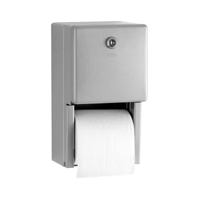 Bobrick B-2888 Surface-Mounted Toilet Tissue Dispenser, Satin Finish, Two Rolls