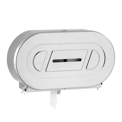 Bobrick B-2892 Surface-Mounted Jumbo Toilet Tissue Dispenser, Satin Finish, Two Rolls