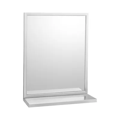 Bobrick B-292 1836 Welded-Frame Mirror with Shelf, Satin Finish