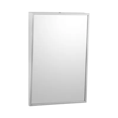 Bobrick B-293 1830 Welded-Frame Fixed-Position Tilt Mirror, Satin Finish, 18" W x 30" H