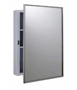 Bobrick B-297 Surface-Mounted Medicine Cabinet, White Enamel