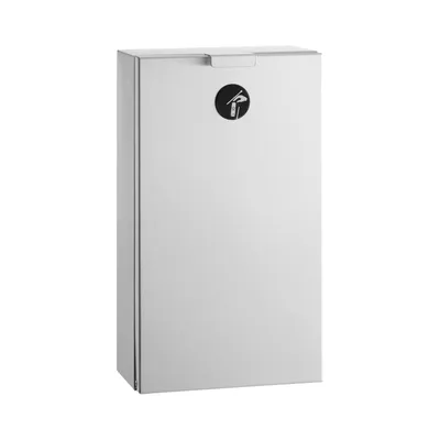 Bobrick B-35139 Surface-Mounted Sanitary Napkin Disposal, Satin Finish, 0.5-Gallon