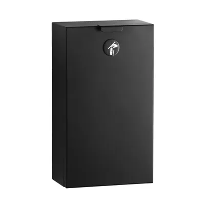 Bobrick B-35139.MBLK Surface-Mounted Sanitary Napkin Disposal, Matte Black, 0.5-Gallon