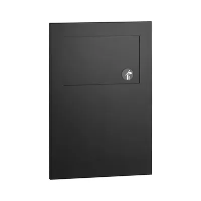 Bobrick B-35303.MBLK Recessed Sanitary Napkin Disposal, Matte Black, 1.3-Gallon