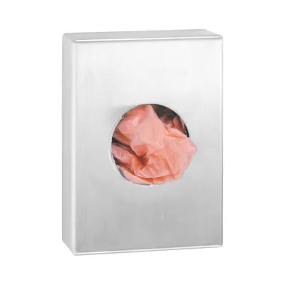 Bobrick B-3541 Surface-Mounted Sanitary Disposal Bag Dispenser, Satin Finish