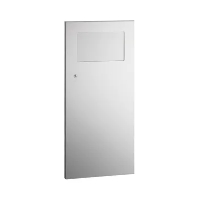 Bobrick B-35633 Recessed Waste Receptacle with Disposal Door, Satin Finish, 3-Gallon