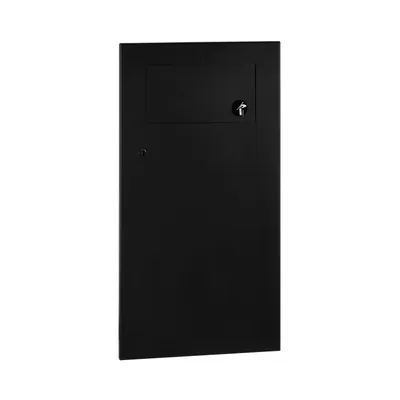 Bobrick B-35633.MBLK Recessed Waste Receptacle with Disposal Door, Matte Black, 3-Gallon