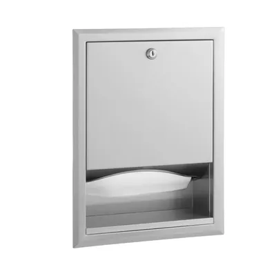 Bobrick B-359 Recessed Paper Towel Dispenser, Satin Finish, 475 Multifold Towels