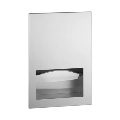 Bobrick B-35903 Recessed Paper Towel Dispenser, Friction-Catch, Satin Finish, 400 Multifold Towels