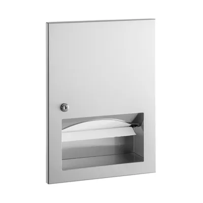 Bobrick B-359033 Recessed Paper Towel Dispenser, Satin Finish, 400 Multifold Towels